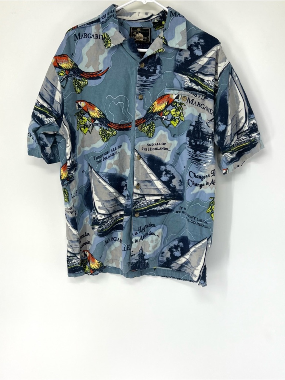 Jimmy buffets margaritaville button down shirt men’s large
